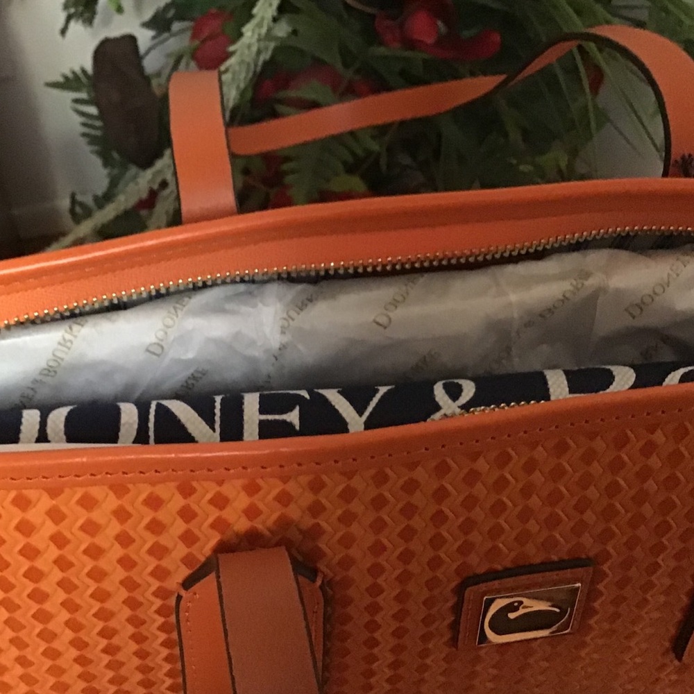 Dooney & Bourke Camden Woven Tote - Orange - Picture 8 of 13